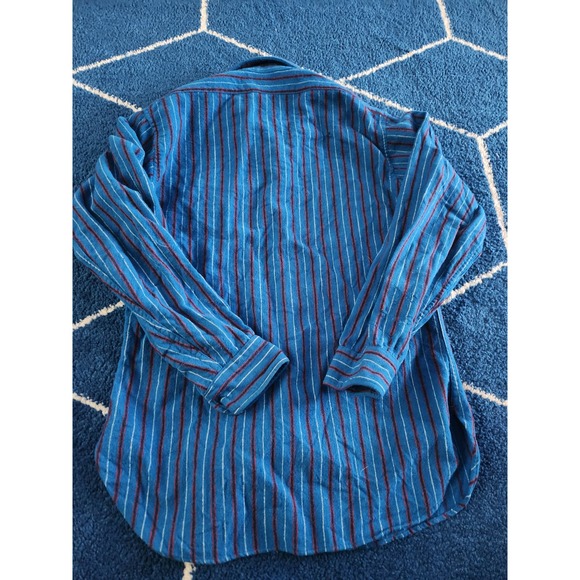 Pendleton Men's Striped 100% Wool Long Sleeve Button UP M - Picture 2 of 7